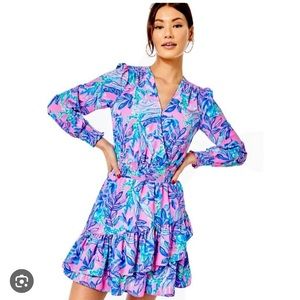 Lilly Pulitzer Cristiana Stretch Dress in Lilac Rose Size 00 - NWT